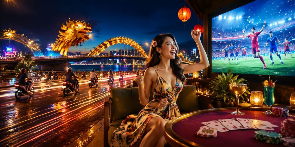 Không khí chơi bài dưới ánh đèn neon tại Đà Nẵng về đêm