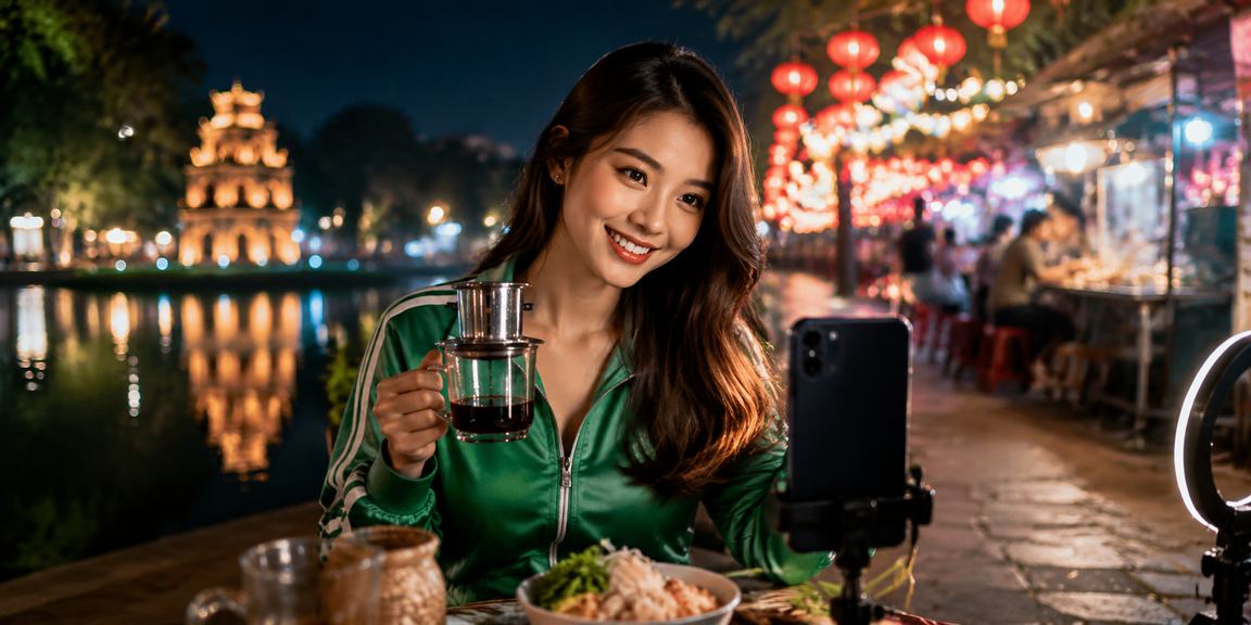 Người dùng tại Hà Nội ngồi cà phê theo dõi phân tích và đặt cược thể thao trực tuyến